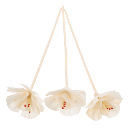3 Blumen Aroma Diffusor Ätherisches Öl Stick Zubehör Weiß 2