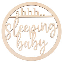 hängeschild aus holz für babyzimmer, ausgestanzt