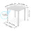 Dining Table and Chairs Set 4, Square Kitchen Table Modern Chairs for Dining Room Kitchen 3