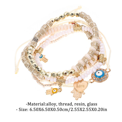 6- . Damenarmband Perlen, dekoratives Mode-Boho-Armband 1