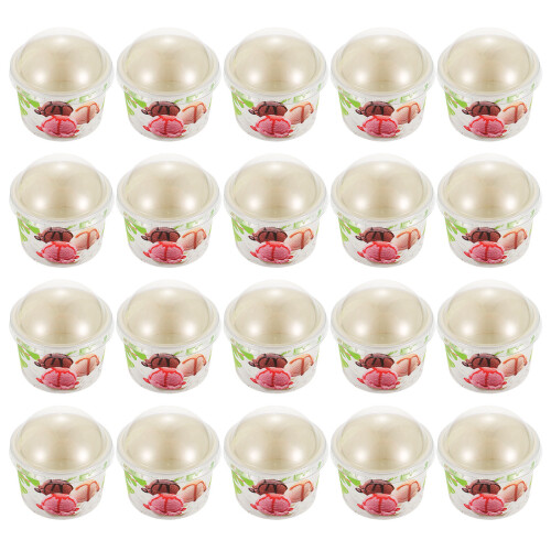 Ice Cream Cups Assorted Color 100 Sets 2.8x2.8x1.9in