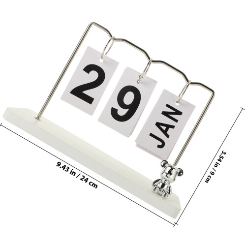 Compacte Bureaukalender Met Papieren Blad En Metalen Frame 1