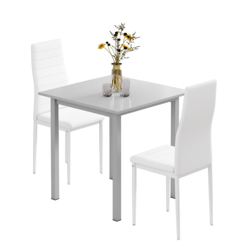 3 PCS Dining Table and Chairs Set