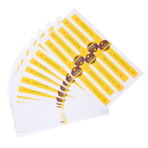 100 lebensmittelverpackungssiegel, selbstklebend für keksdosen