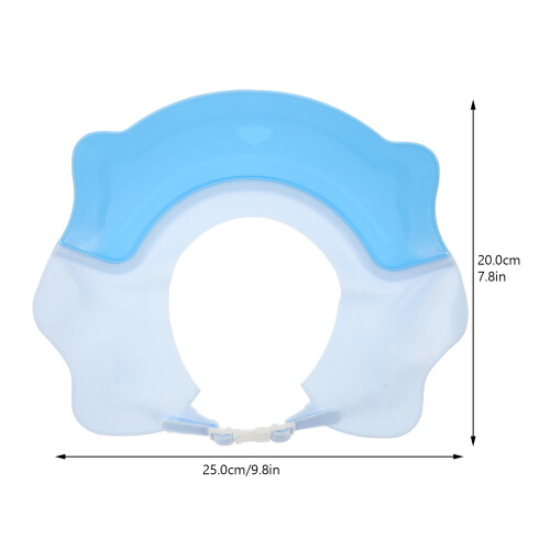 Chapeau Douche Bébé Extensible En PP Et Silicone Couleur Bleu 1