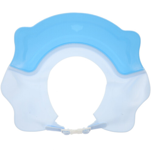 Chapeau Douche Bébé Extensible En PP Et Silicone Couleur Bleu 2