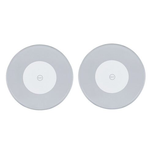 2Pcs Unique LED Cup Coasters Transparent Acrylic Decorative Drink Mats