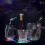 2Pcs Unique LED Cup Coasters Transparent Acrylic Decorative Drink Mats 11