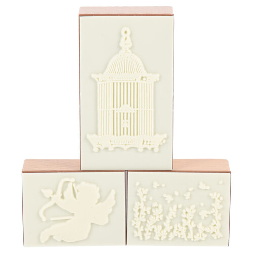 Beige Stempels Met Rubber Voor Doe-Het- Crafts