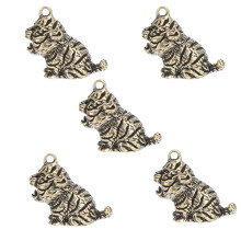 5St Messing Tijger Ornamenten DIY Handwerk Decoratie