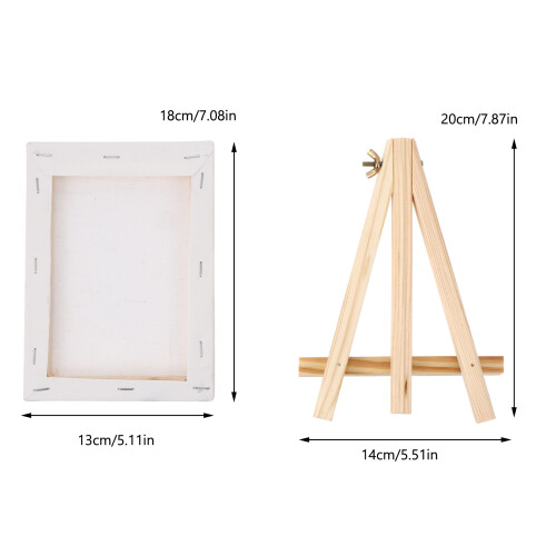 1 Set Holz Mini Malkittel Tischständer Display Halter 1