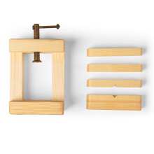 2PiĂšces Fixateurs Gravure Bois Beige Pour Artisanat Et Sceau Ă Main