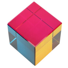 Color Cube Optical Prism 6 Sides 50mm Educational Physics Toy