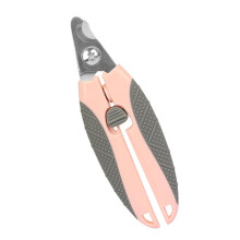 Pink Stainless Steel Pet Nail Trimmer Dog Cat Comfortable Grip