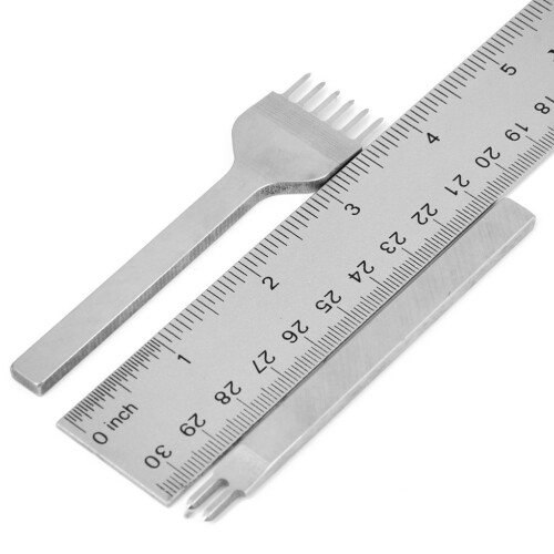 Outil Perforation Cuir Prong Acier Argenté 1