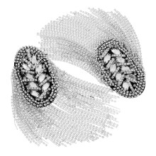 2 schulterklappen mit quaste und fransen, schulterpolster