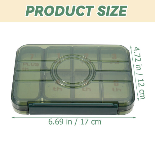 Pillendose mit 7 Fächern, luftdicht, aus Kunststoff 1