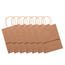 20St Kraftpapier Taschen Mit Griffen Für Zum Mitnehmen
