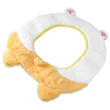 1St Klebende Toilettenhocker Auflage Corgi Plüsch Weiß