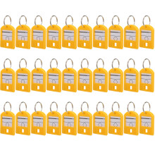 35Pièces Porte-Clés En ABS Avec Étiquettes Réutilisables DIY
