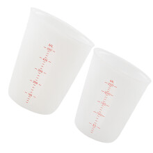 2Stück Silikon Messbecher Mit Sichtbarer Messskala 250Ml 500Ml