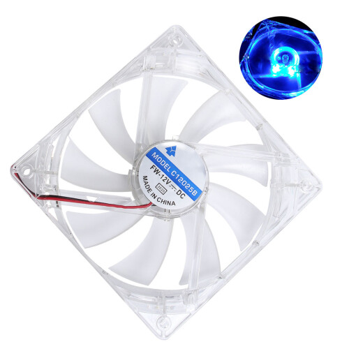 12 cm pc-geäuse-lüfter mit led, , transparent blau 2