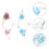 2 transparente blumen lesezeichen mit daumenring, farbe zufällig 6