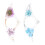2 transparente blumen lesezeichen mit daumenring, farbe zufällig 5