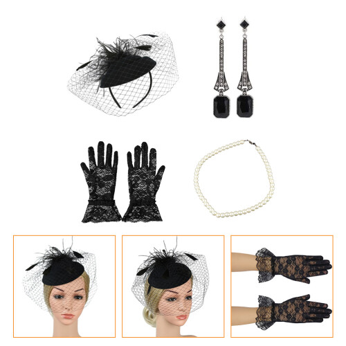garnitur haaraccessoires aus mit federkopfschmuck 2
