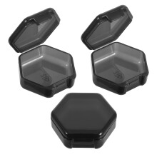 3 kleine pillenbox, tragbar für , handtasche, schwarz