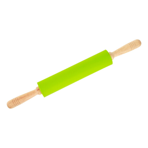 Green Bamboo Rolling Pin Non-Stick Wood Handle for Home Baking 2