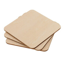 50Stk Holzmalplatten Quadratisch 60mm Für Wohnaccessoires Basteln