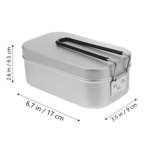 Aluminium Dose Mit Deckel Für Lunch Camping Picknick (Silber) 1