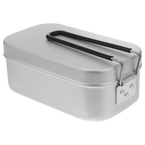 Aluminium Dose Mit Deckel Für Lunch Camping Picknick (Silber) 2