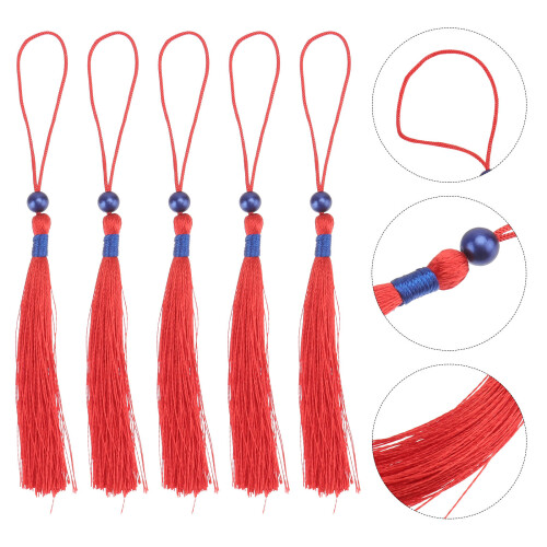 100 diy quasten bastelmaterial rot 2