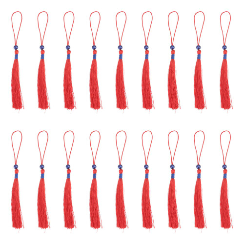 100 diy quasten bastelmaterial rot 1