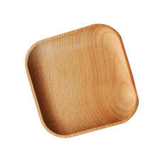 Square Strand Holzplatte Teller Trinkhalter Tablett Für Dessert Snacks