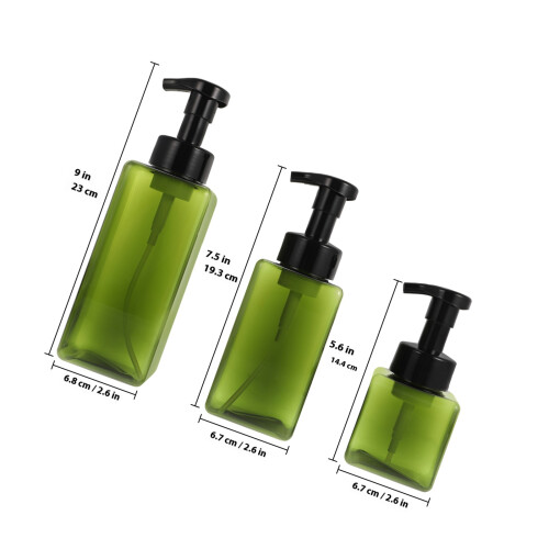 Multi-Function Refillable Pump Bottles Green Petg 3pcs 1