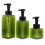 Multi-Function Refillable Pump Bottles Green Petg 3pcs 6