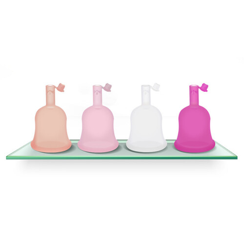 silikon menstruationskappe transparent auslaufsicher recycelbar 2