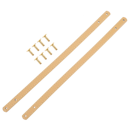 1 Pair 30Cm Pu Handbag Strap With Rivets