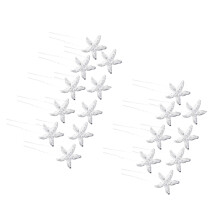 18Pcs Silver Bridal Hairpins U Shape Rhinestone Pearl Sea Star Jewelry