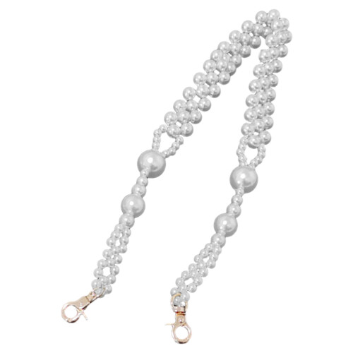 Bandoulière Sac Perles Décoratives Blanches Résistantes