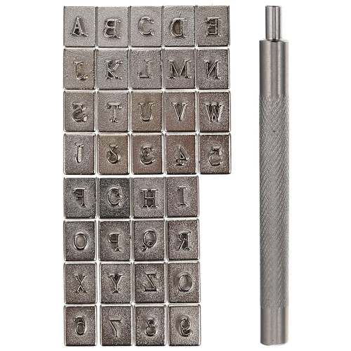 1 set lederner -stahlstempel für diy-lederkunst