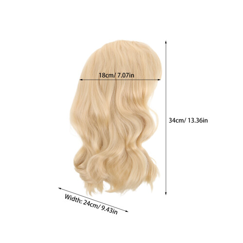 Womens Pruik Met Krullend Middellang Echt Haar 2
