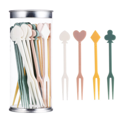 2 sets/72 einweg-fruchtstäbchen aus kunststoff für 1