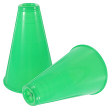 2Pcs Mini Green Loud-Speaker Megaphones for Sporting Events & Parties