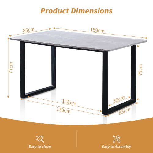 150cm Imitation marble Dining Table Room Table 1