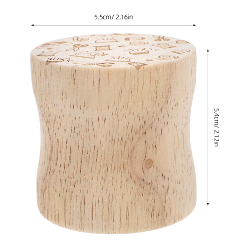 4Pièces Poids Cylindriques Bois Pour Couture Artisanat 1