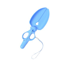 1pack Cat Scoop For Pet Owners Scissors Style Pick Up Tool Blue